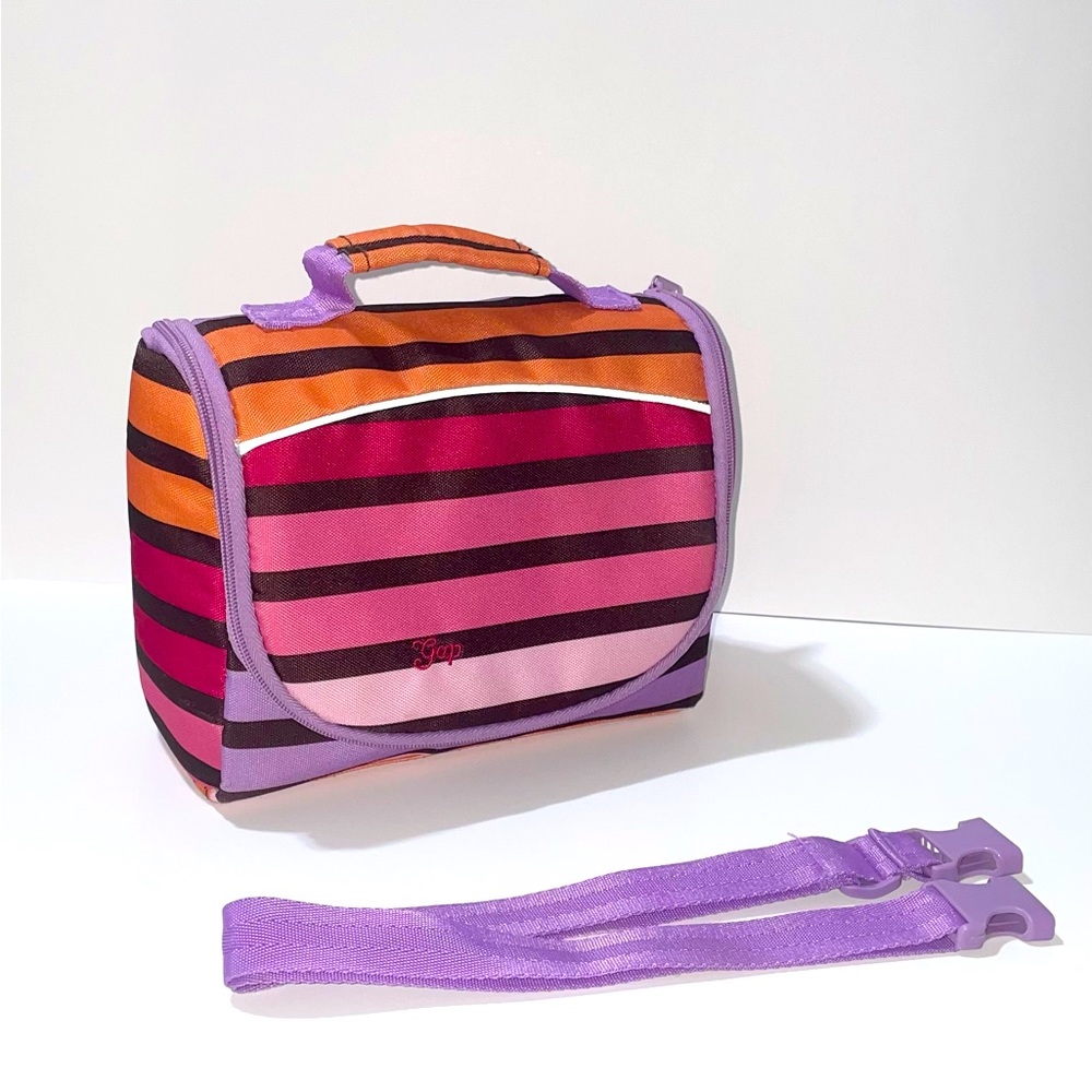 Gently Used Gap Kids Orange, Pink, Purple Stripped Lunch Box for Teens